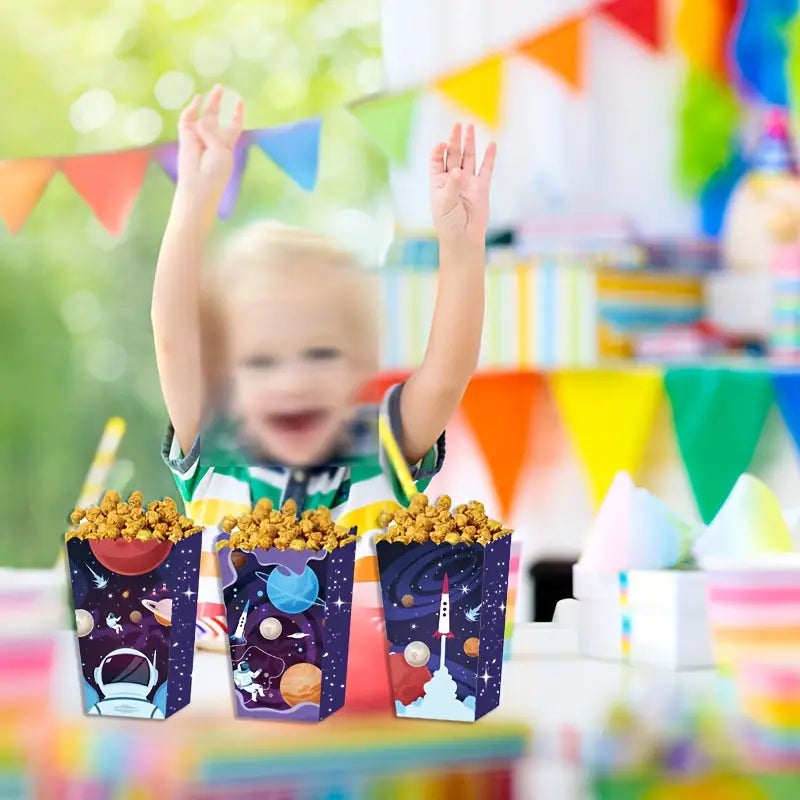 Outer Space-themed Popcorn Candy Boxes Set