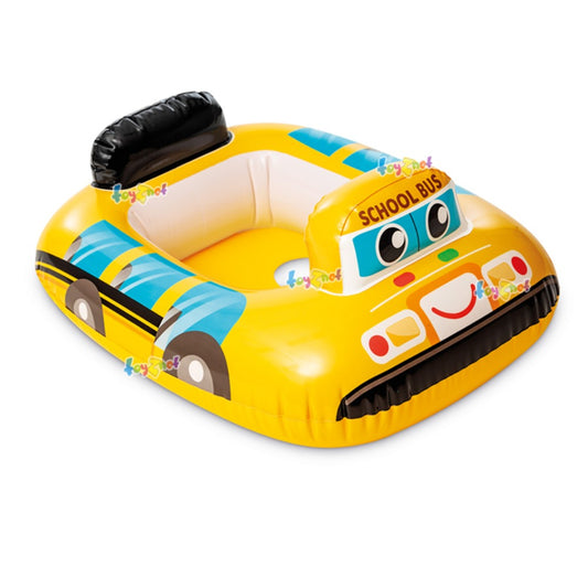 Intex 84x58cm Swim Float with Seat and Backrest for 1-2 Years Old Kids, Inflatable Bus Floatie Kiddie