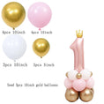 Load image into Gallery viewer, 1st Birthday Pink Number Balloons Decoration Set
