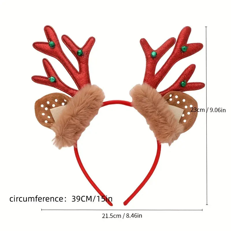 Christmas deer Headband with Ears