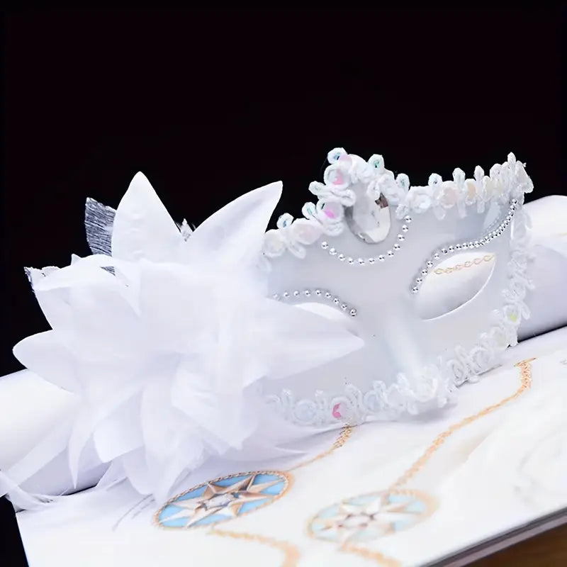 Elegant Lily Flower Mask for Parties