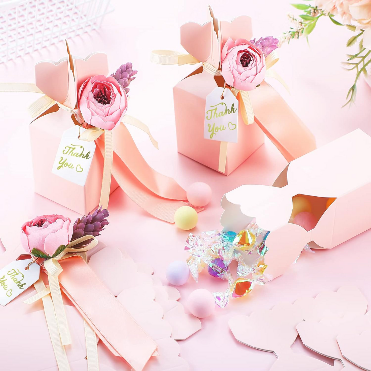 Butterfly Goodie Treat Bags & Bridal Shower Favor Boxes Set