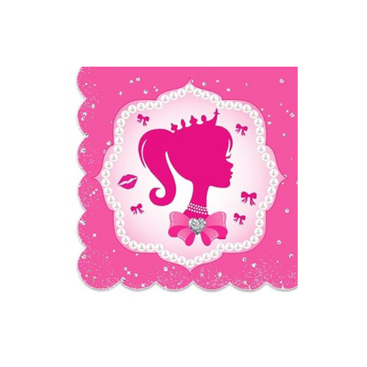 Hot Pink Girl Party Paper Napkins Set