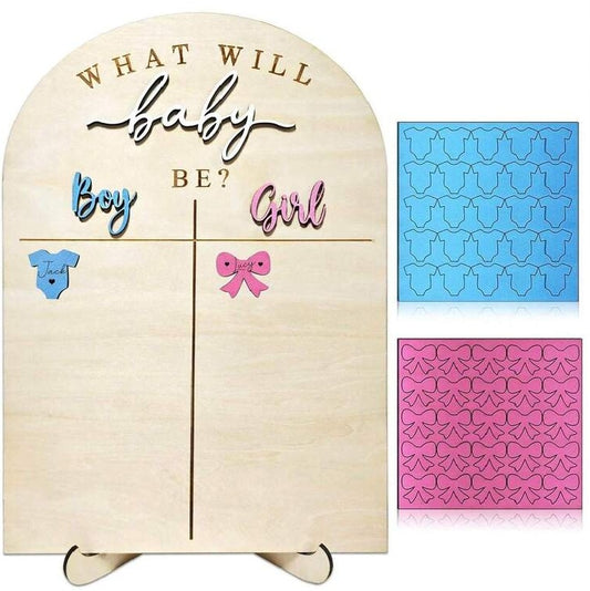 Wooden Gender Reveal Voting Board