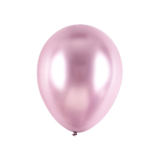 Helium 12 Inch Chrome Balloons (Light Purple / Pink)