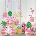 Load image into Gallery viewer, Flamingo Theme Cupcake Toppers Set
