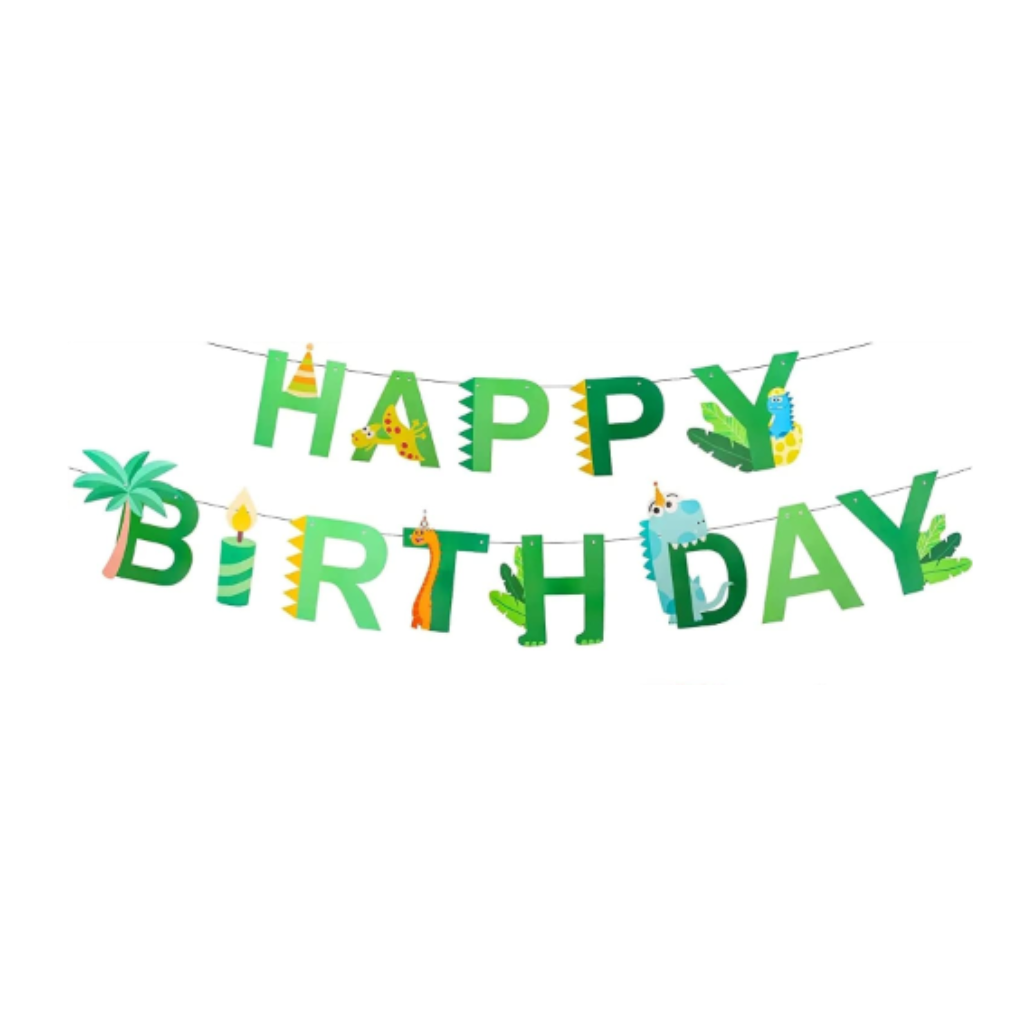 Dino Theme Birthday Party Banner