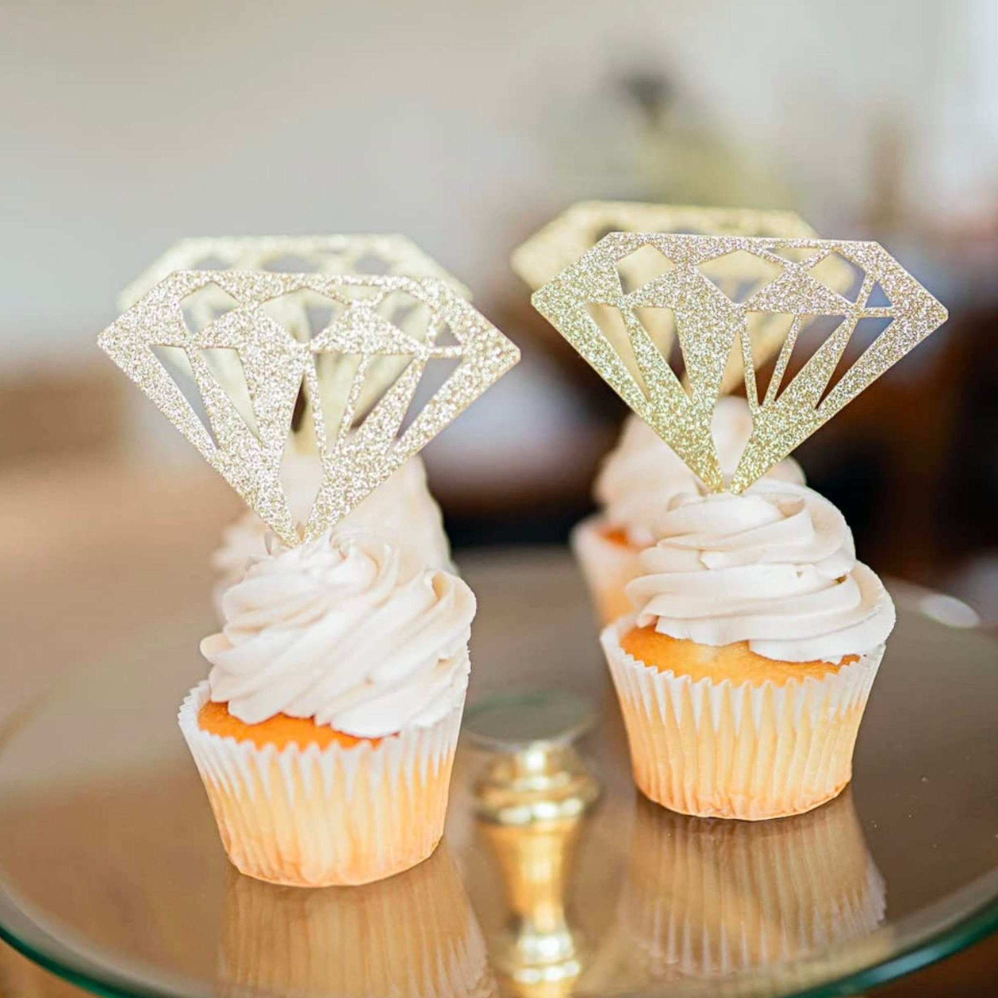 Gold Diamond Donut Toppers