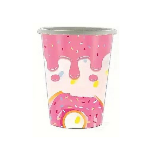 Candy Land Theme Birthday Party Paper Cups Set (Donut)