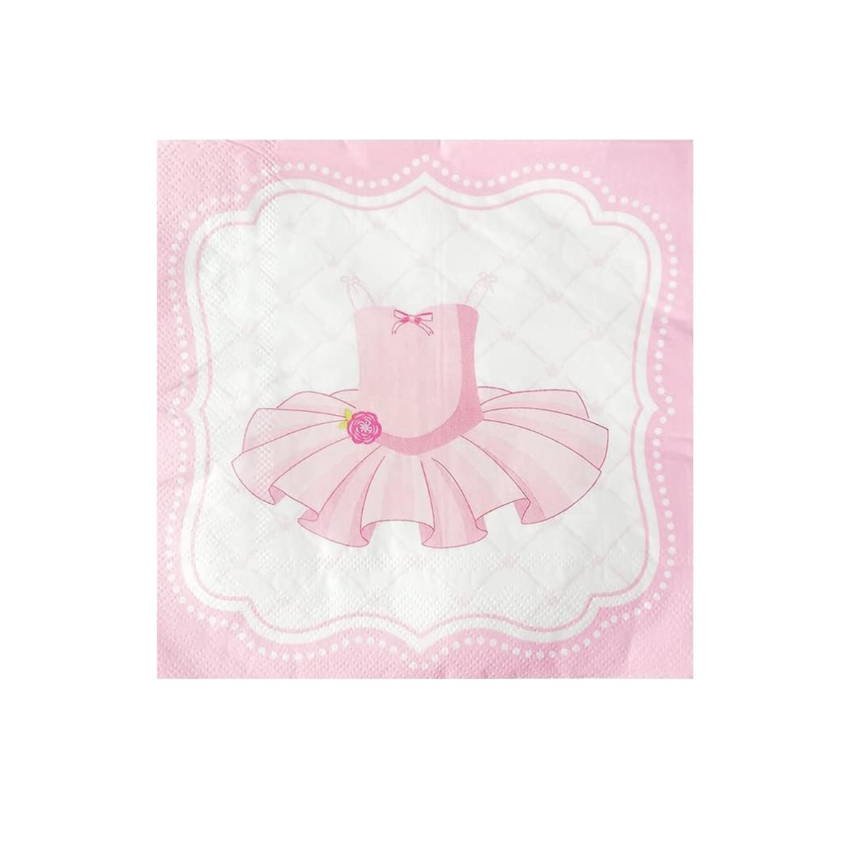 Pink Ballerina Theme Paper Napkins Set
