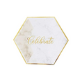 Load image into Gallery viewer, White Marble Pattern with Gold Stripe Tableware Set
