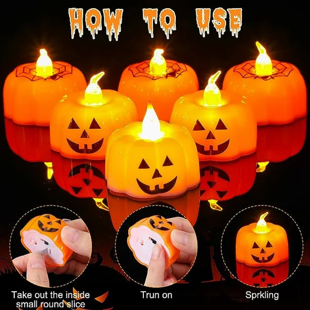 Pumpkin candle - 1 PC