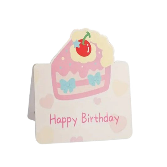 Happy Birthday Cake Sliced Greeting Card