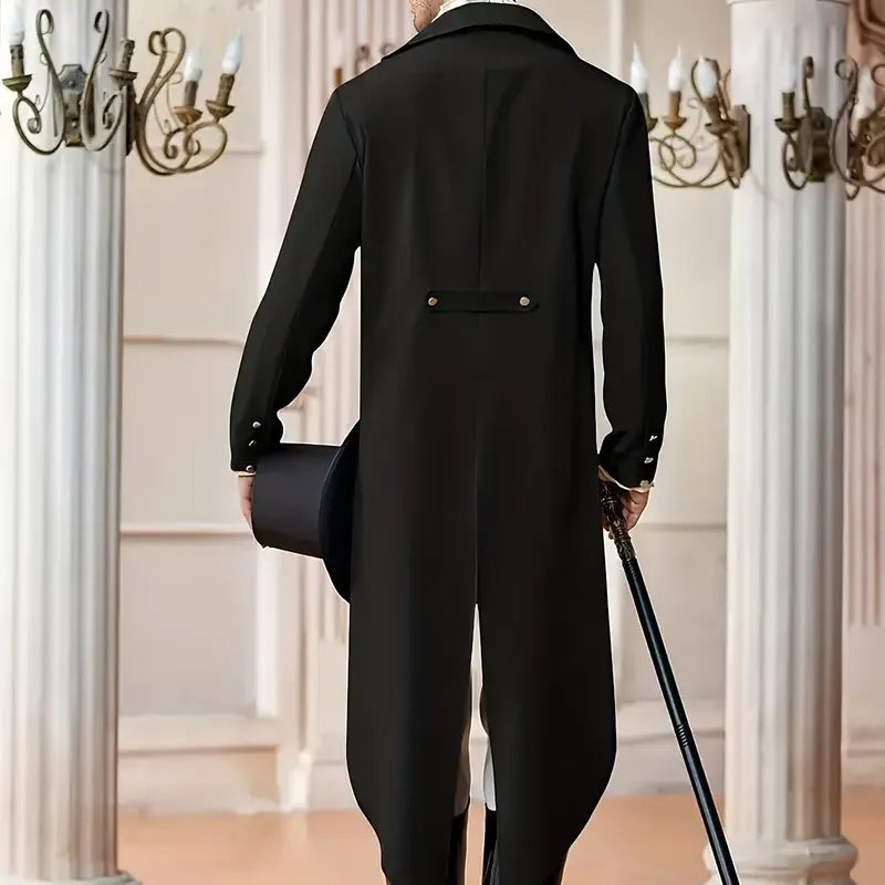 Elegant Men Victorian Tailcoat