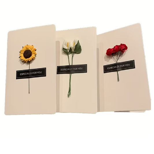 Flower Greeting Cards (White)