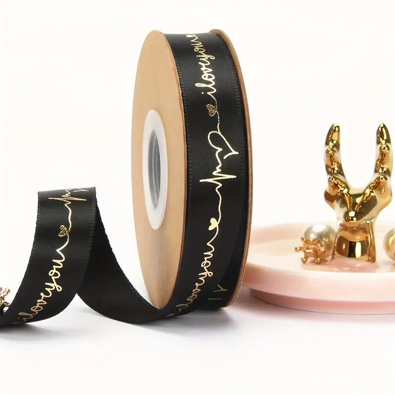 Golden Letter Ribbon Love Valentine's Day - 9.14 Meter