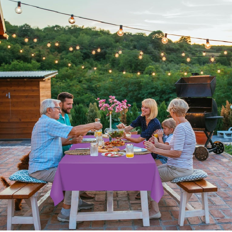 Purple Plastic Table Cover