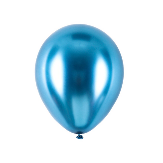 Helium 12 Inch Chrome Balloons (Blue)