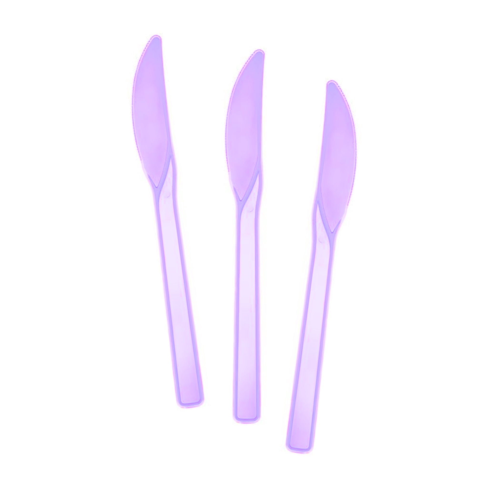 Carousel Stripe Party Theme Cutlery Set (Knives - Purple)