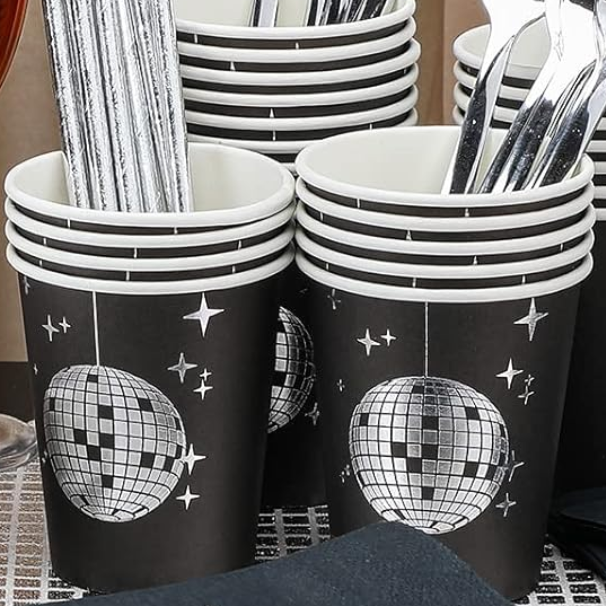 Groovy 70s Disco-Themed Party Paper Cups Set