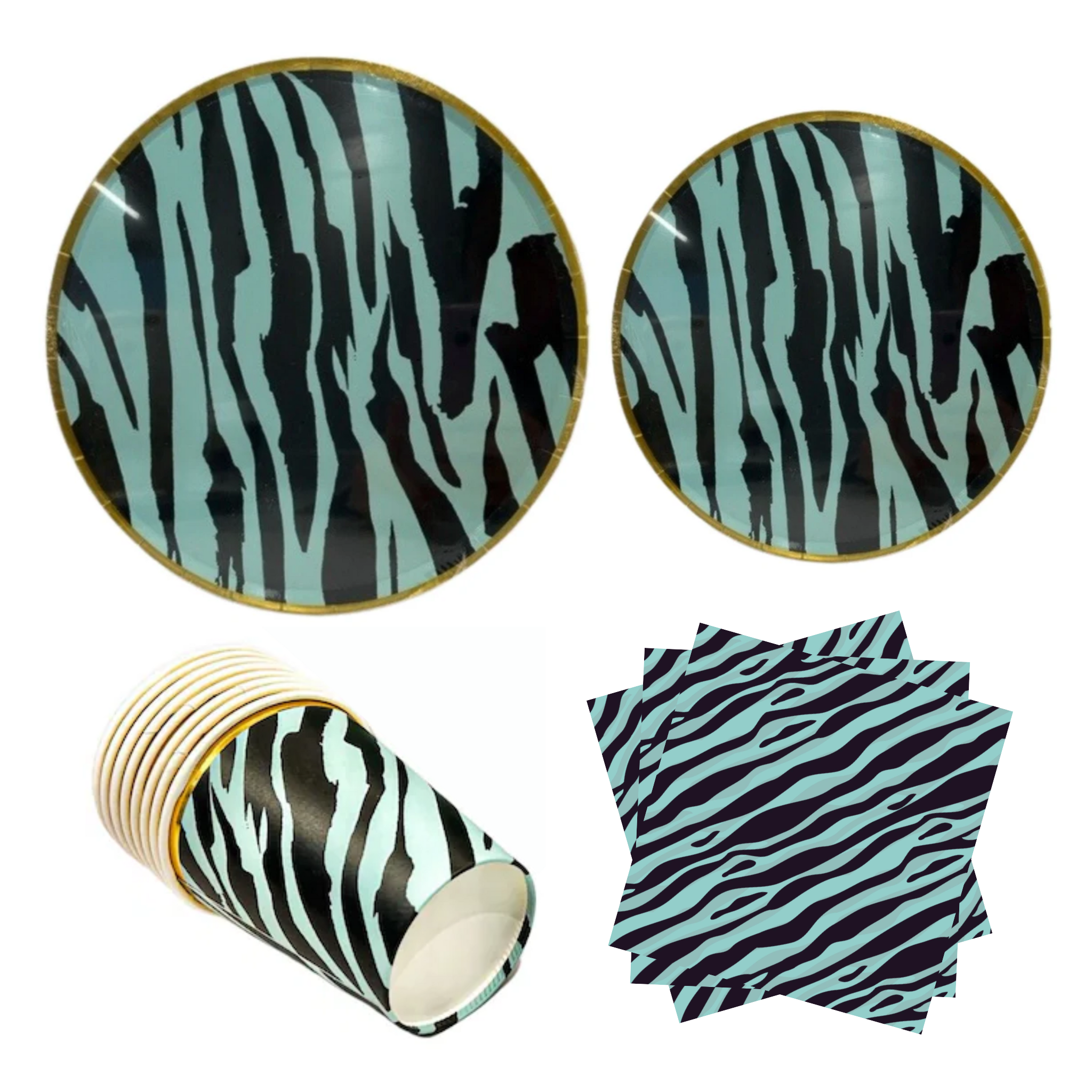 Animal Zebra Theme Party Tableware Sets