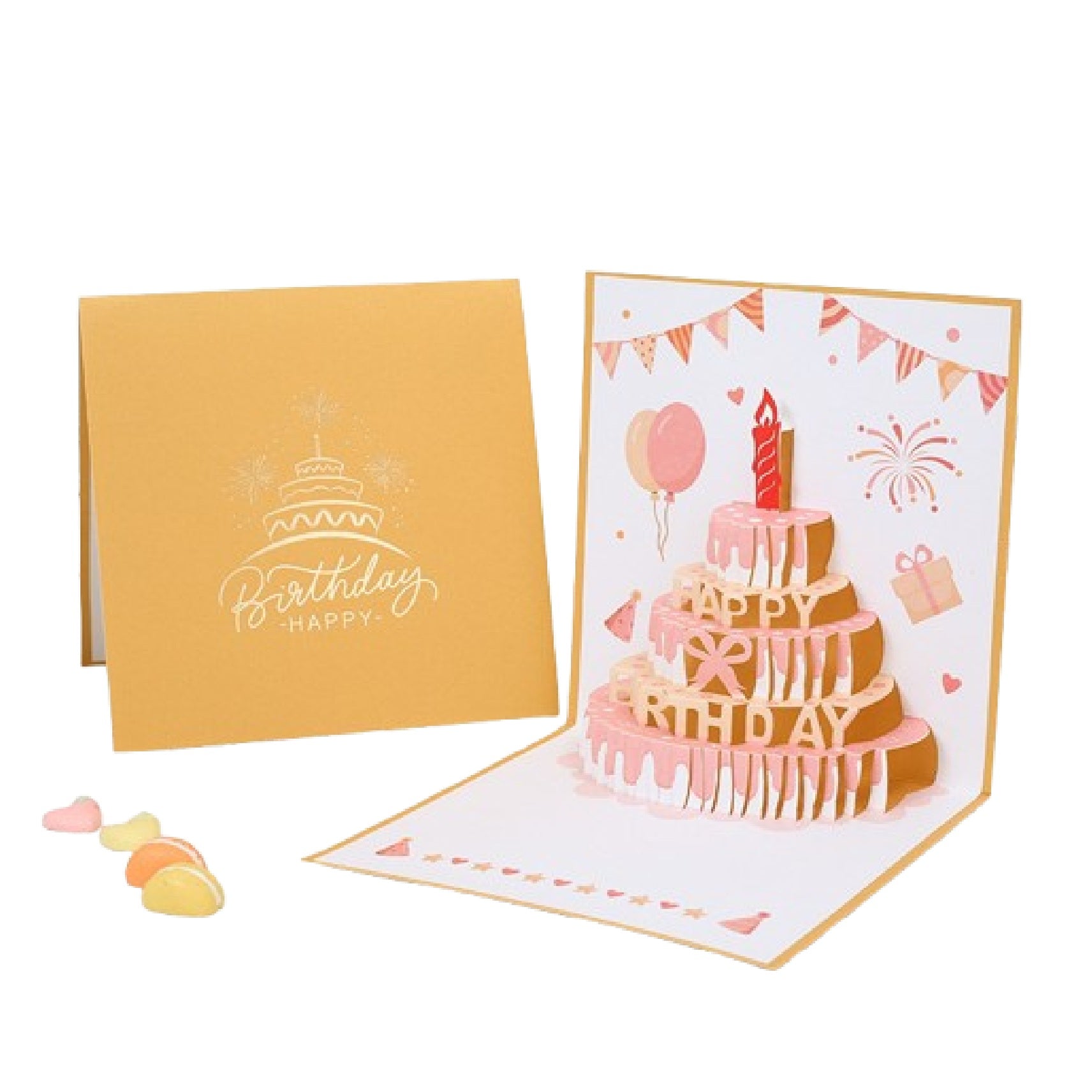 5 Layered Happy Birthday Cake Card