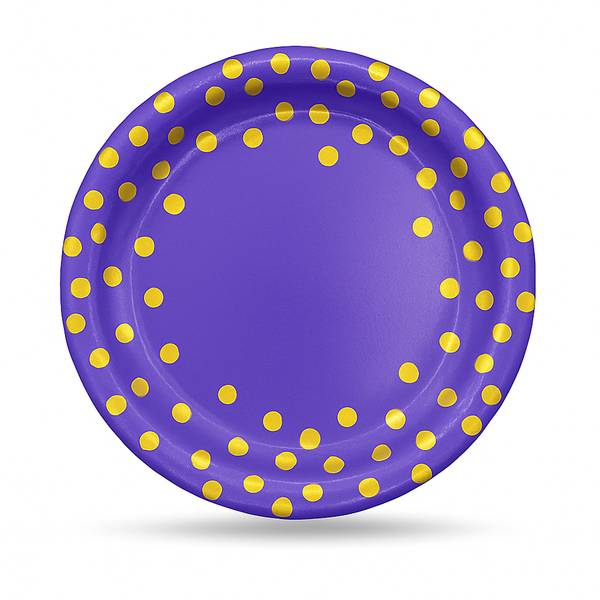 Blue and gold Theme 7" plates 10 Pcs