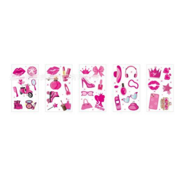 Barbie Vinyl Waterproof Cute Stickers Tatto Set