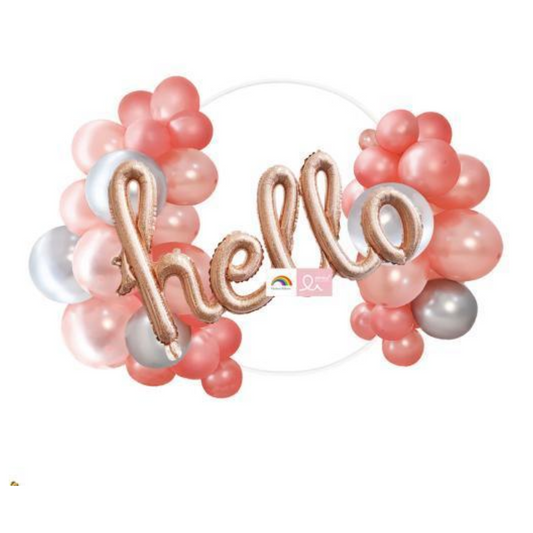 "Hello" Word Foil Balloons Set