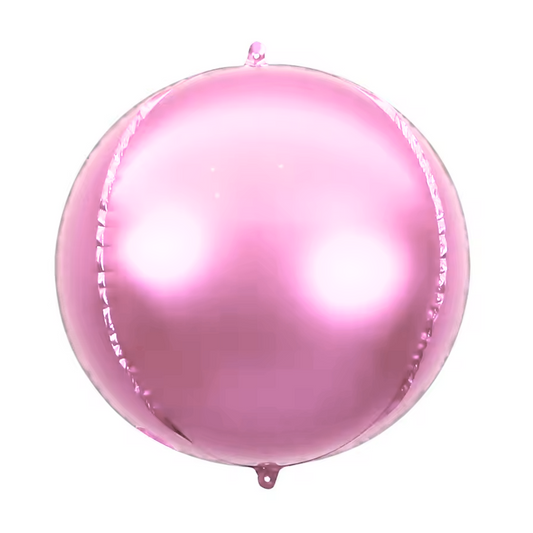 4D Round Orbz Foil Balloons 22 Inch (Pink)