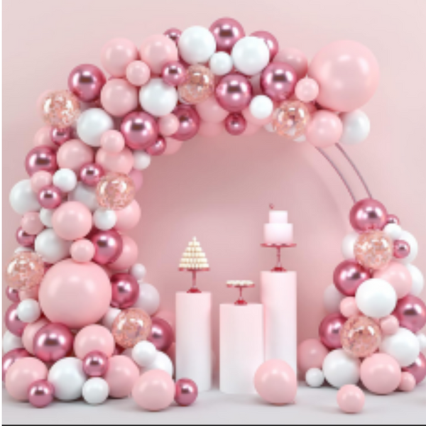 Pink Balloon Arch Kit Decorations (Non-Inflated & Only Balloons)