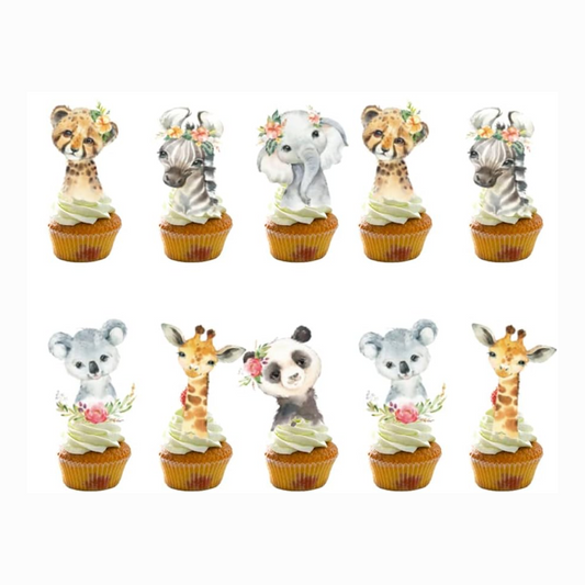 Wild One Cup Cake Toppers Set