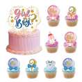 Load image into Gallery viewer, Boy or Girl Cake Cupcake Toppers Set
