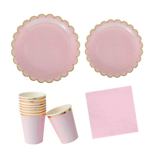 Light Pink Party Tableware Set