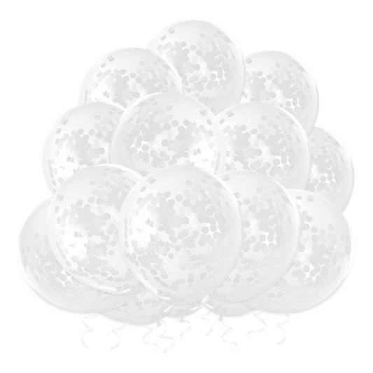 Helium 12 Inch Confetti Balloons (Powder)