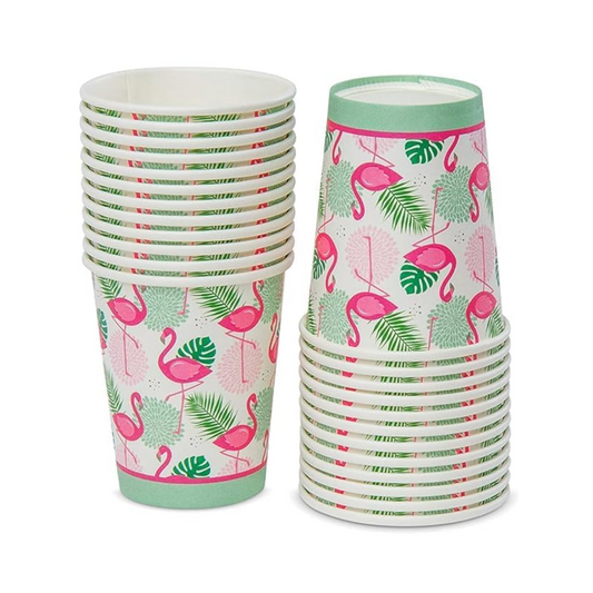 Flamingo Themed Birthday Party Paper Cups Set
