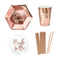 Load image into Gallery viewer, Bachelorette Party Rose Gold Dinnerware Set
