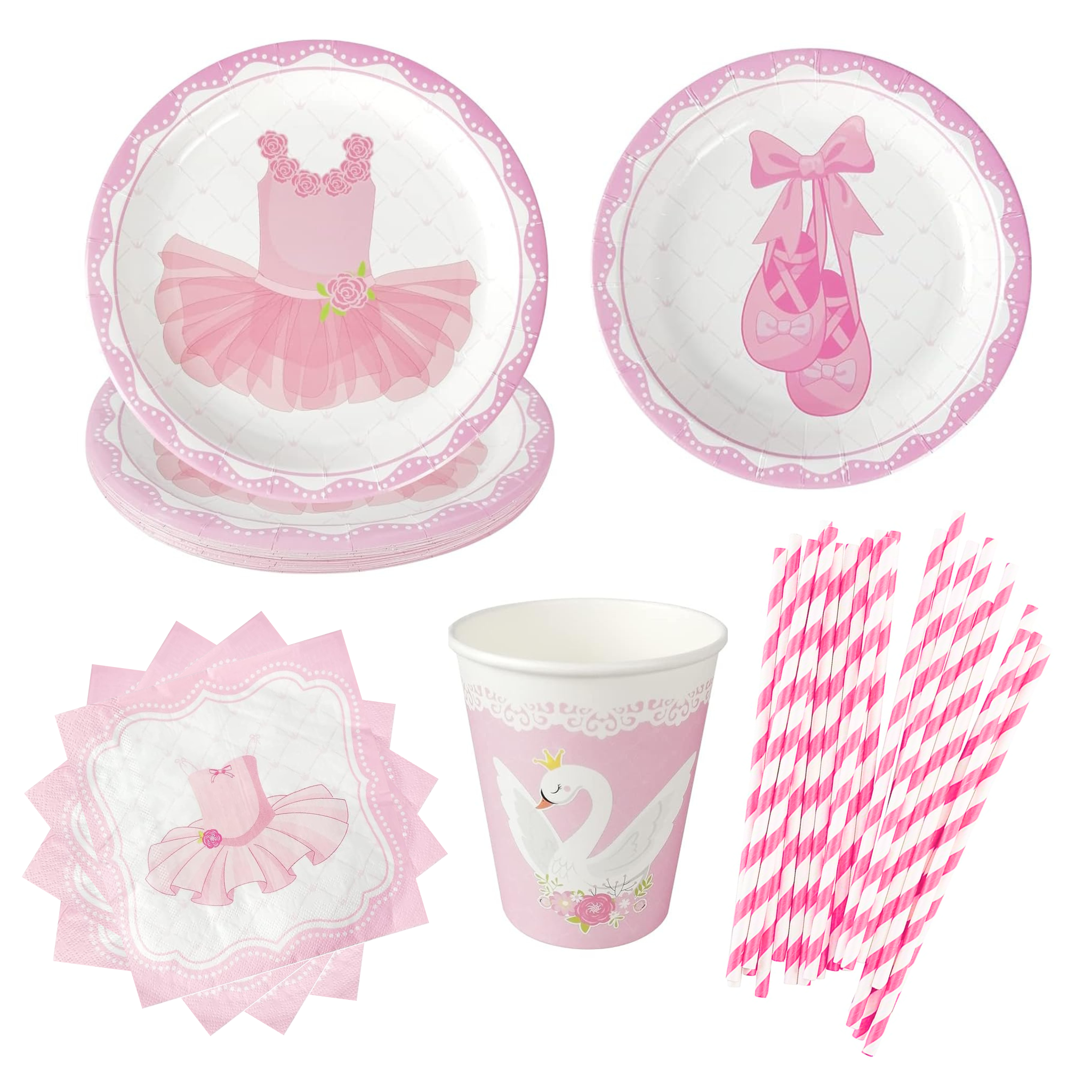 Pink Ballerina Theme Tableware Set