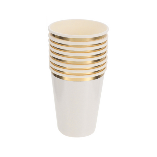 White Party Paper Cups Set