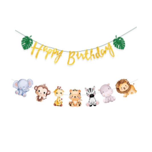 Safari Theme Birthday Party Garland Set