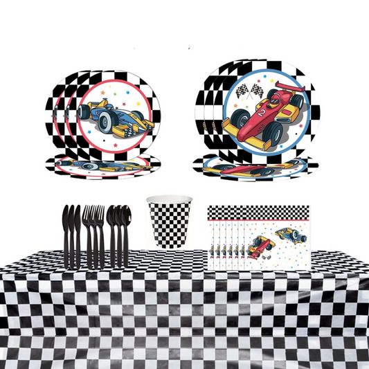 Racing Car Theme Party Tableware Set