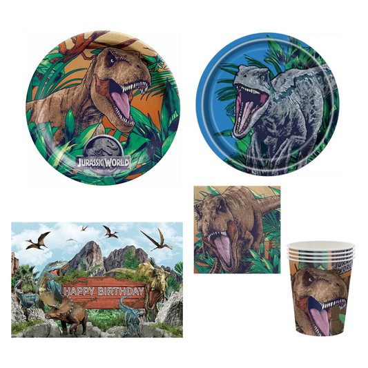 Jurassic-Themed Party Tableware Set