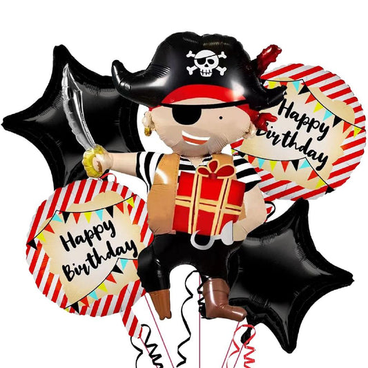 Pirate Happy Birthday Balloon Bouquet