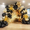 Load image into Gallery viewer, Black & Gold Balloon Garland
