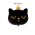 Load image into Gallery viewer, Crowned Cat Head Foil Balloon
