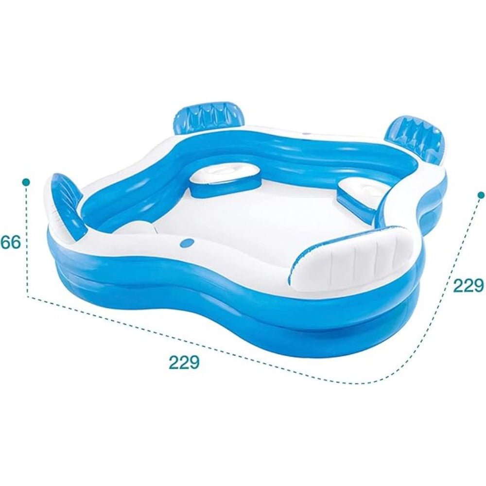 Intex Inflatable Family Pool 229cmX229cmX66cm