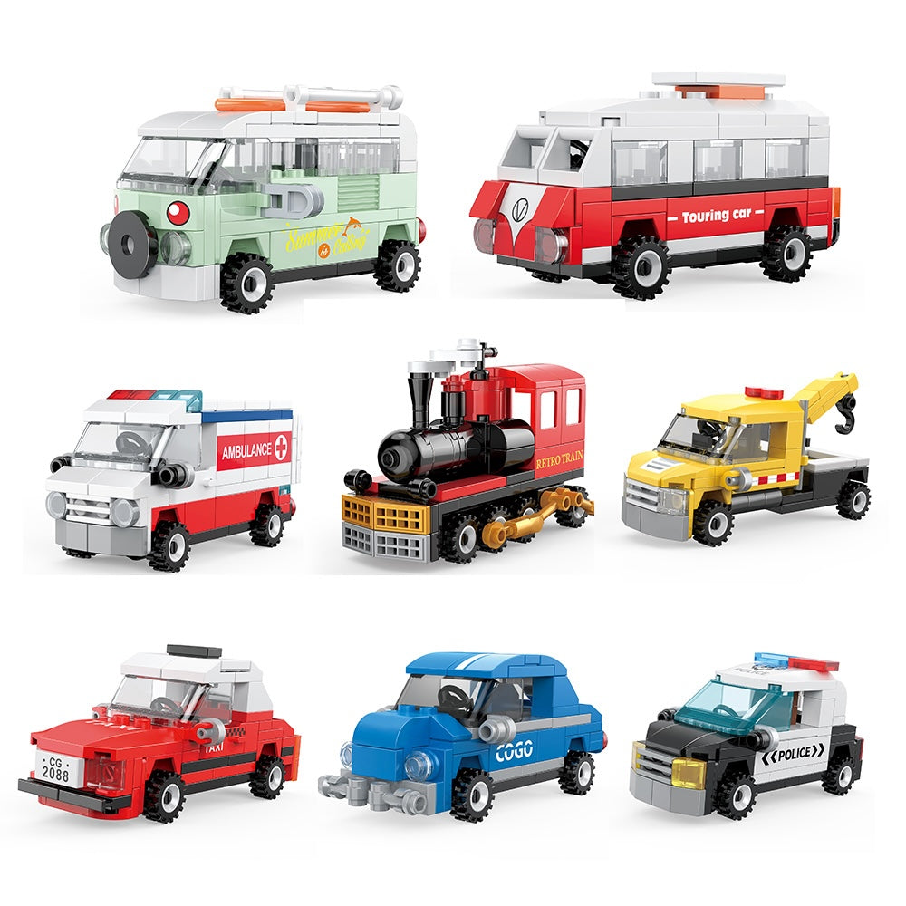 City Pull Back Car Building Block