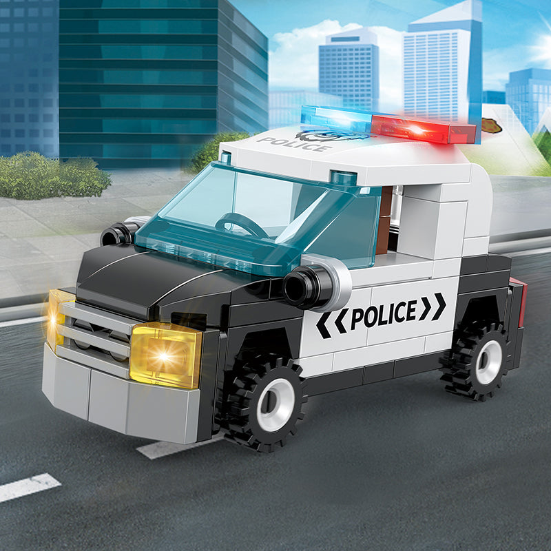 City Pull Back Car Building Block