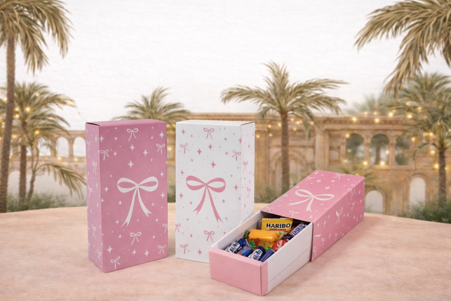 Garangao Elegant Bow Box with Candy - 1 Pc