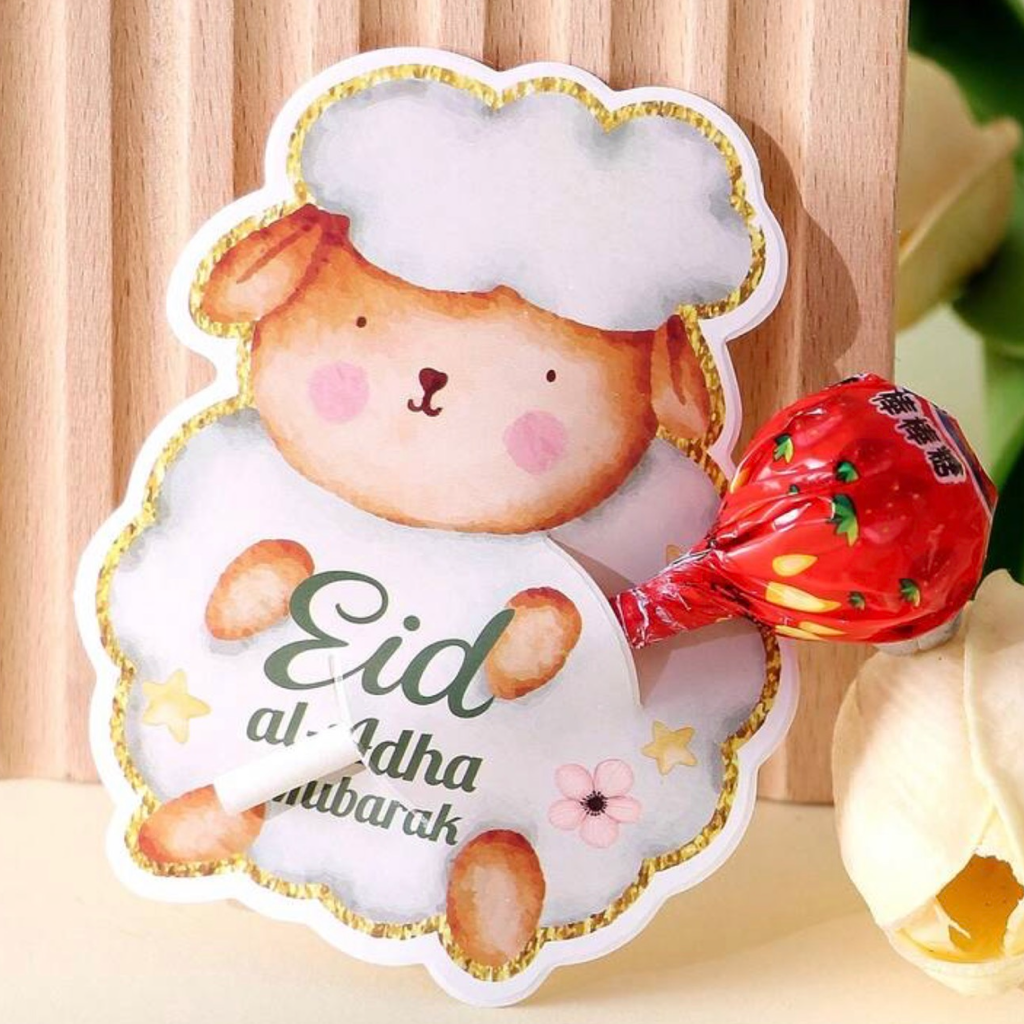 Eid Al Adha Card with Lolipop - B